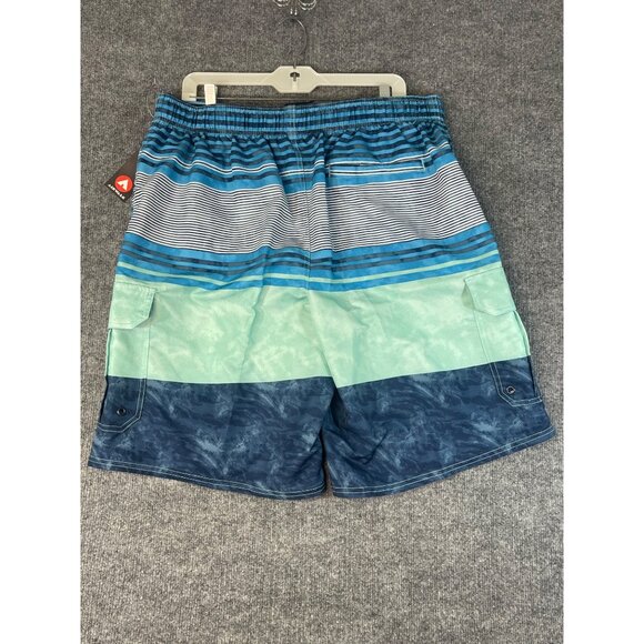 Airwalk Men's Size XLARGE swim trunks with Mesh inside Blue-mint green- grey NWT - Picture 9 of 16